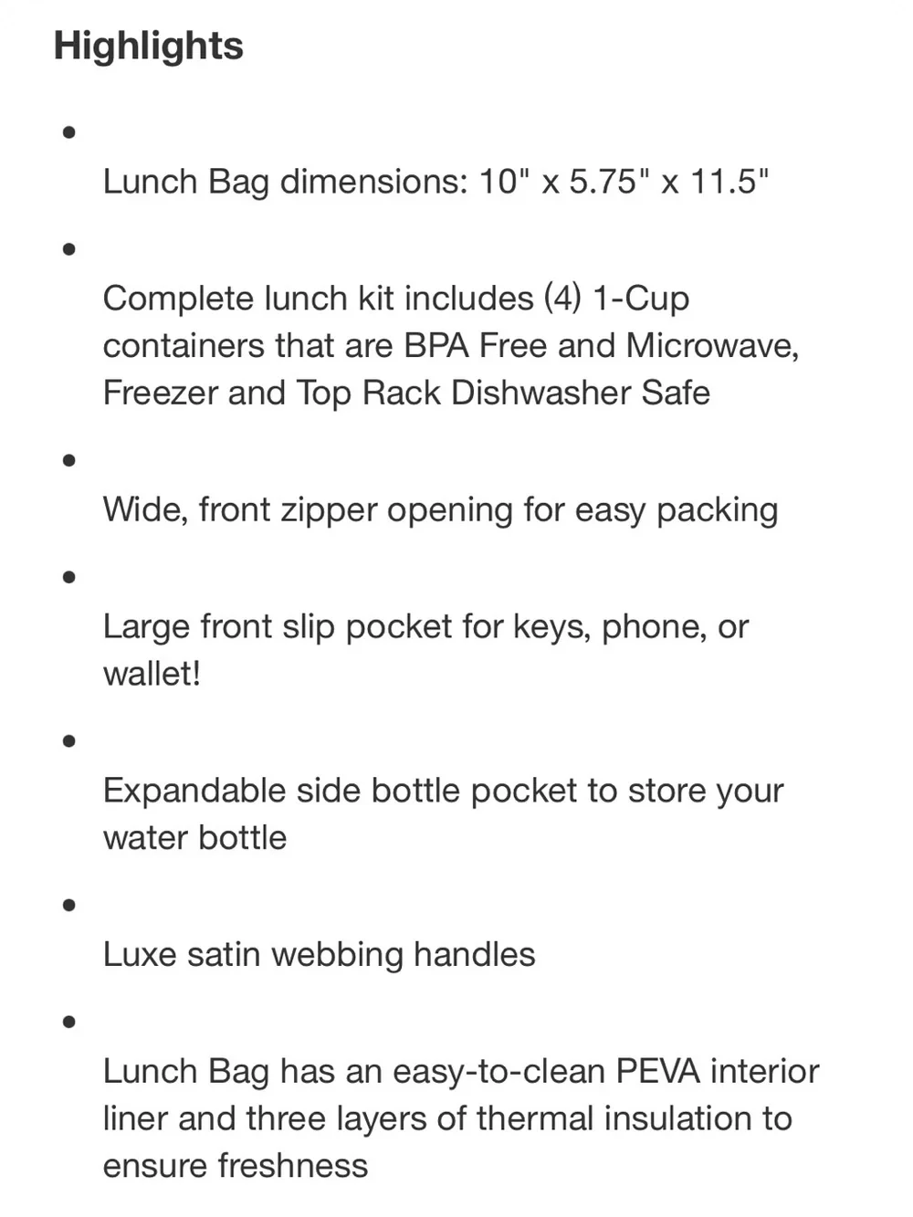 NWT Fit & Fresh Marina Insulated Lunch Kit/Tote